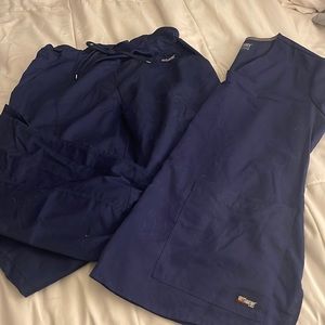 Navy blue greys anatomy scrubs